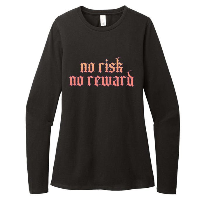 Retro Bootleg No Risk No Reward Womens CVC Long Sleeve Shirt