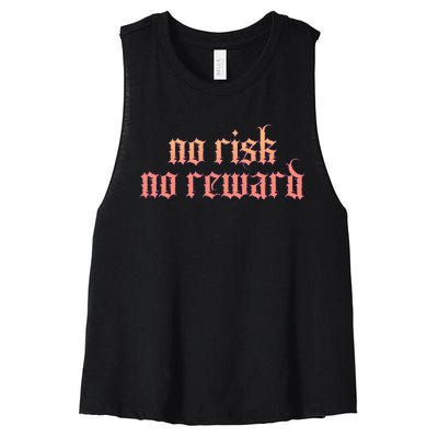 Retro Bootleg No Risk No Reward Women's Racerback Cropped Tank