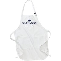 Retro Badlands National Park Bison Hiking Souvenir Full-Length Apron With Pockets