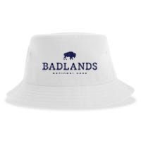 Retro Badlands National Park Bison Hiking Souvenir Sustainable Bucket Hat