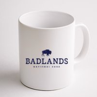 Retro Badlands National Park Bison Hiking Souvenir Coffee Mug