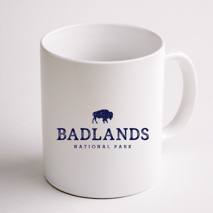 Retro Badlands National Park Bison Hiking Souvenir Coffee Mug