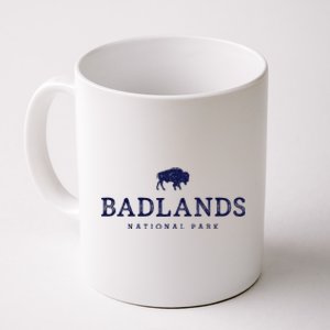 Retro Badlands National Park Bison Hiking Souvenir Coffee Mug