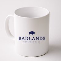 Retro Badlands National Park Bison Hiking Souvenir Coffee Mug