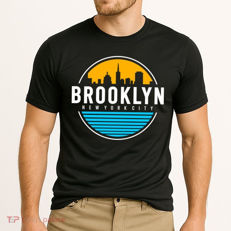 Retro Brooklyn New York City Skyline Performance Shirt