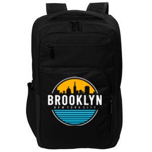 Retro Brooklyn New York City Skyline Impact Tech Backpack