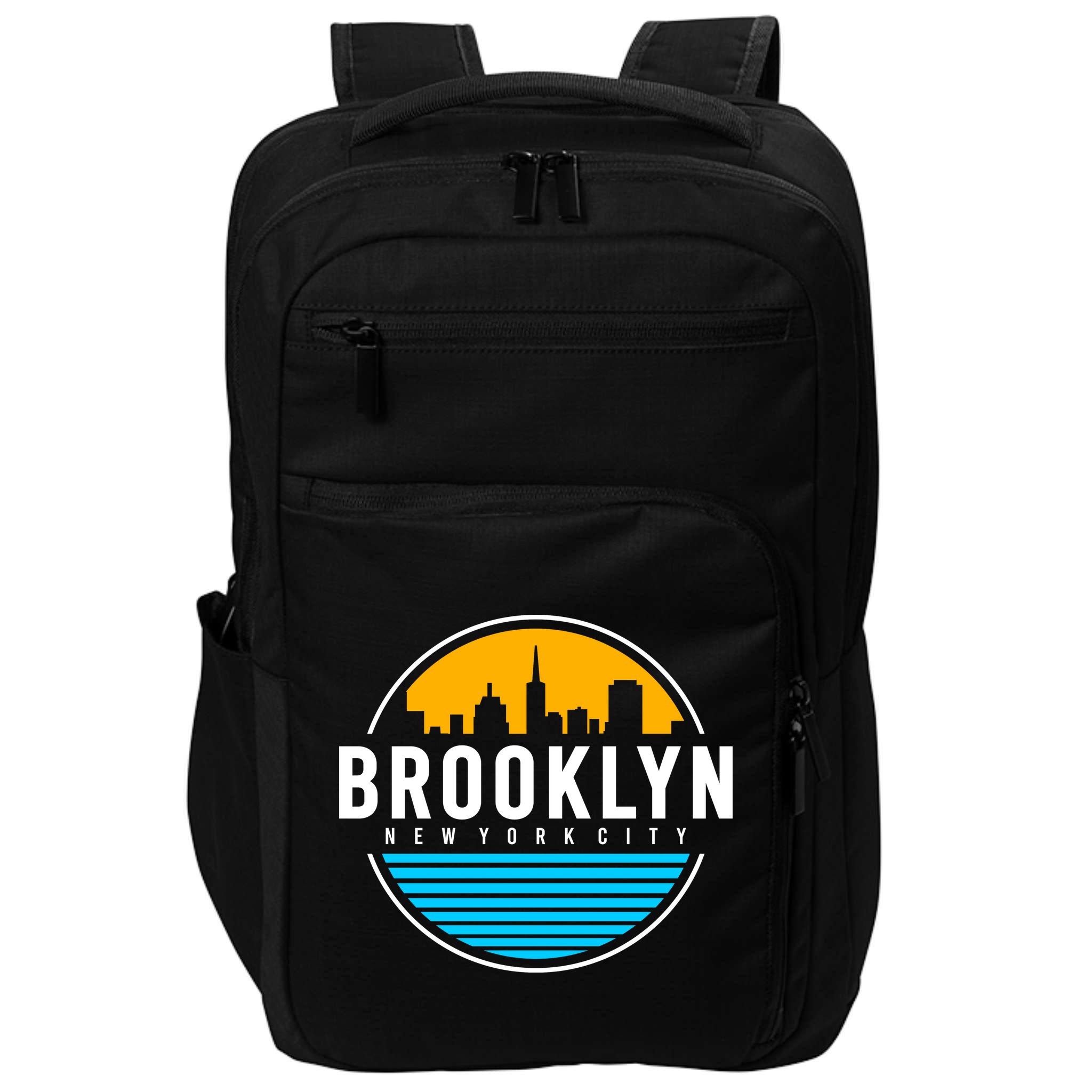 Retro Brooklyn New York City Skyline Impact Tech Backpack