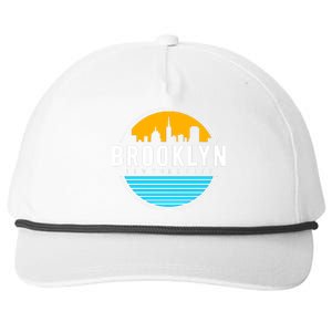 Retro Brooklyn New York City Skyline Snapback Five-Panel Rope Hat