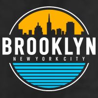 Retro Brooklyn New York City Skyline Adult Drive Performance Visor