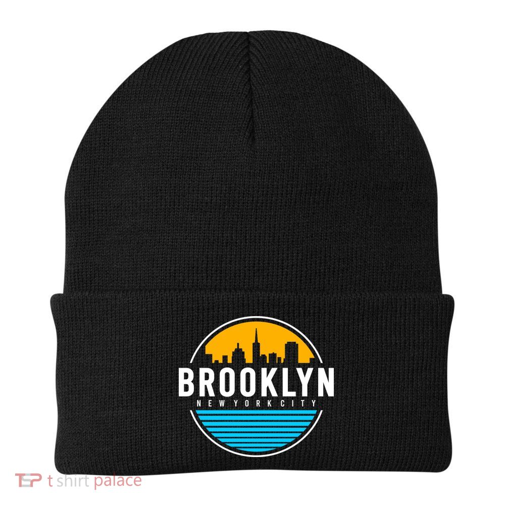 Retro Brooklyn New York City Skyline Beanie