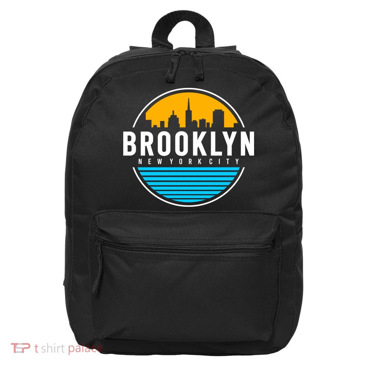 Retro Brooklyn New York City Skyline 16 in Basic Backpack