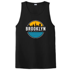 Retro Brooklyn New York City Skyline PosiCharge Competitor Tank