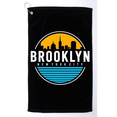 Retro Brooklyn New York City Skyline Golf Towel