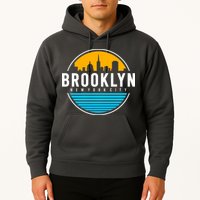 Retro Brooklyn New York City Skyline Hoodie
