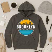 Retro Brooklyn New York City Skyline Hoodie