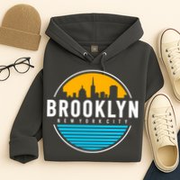Retro Brooklyn New York City Skyline Hoodie