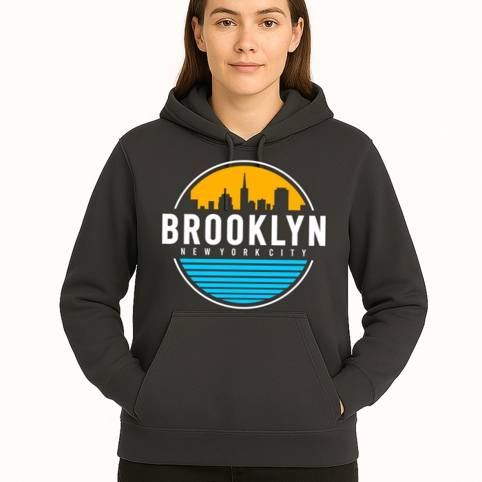 Retro Brooklyn New York City Skyline Hoodie