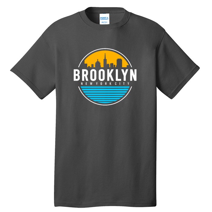 Retro Brooklyn New York City Skyline Tall T-Shirt