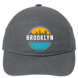 Retro Brooklyn New York City Skyline 7-Panel Snapback Hat