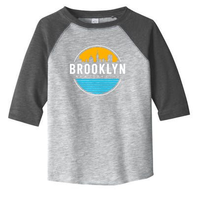 Retro Brooklyn New York City Skyline Toddler Fine Jersey T-Shirt