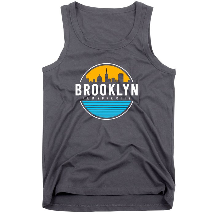 Retro Brooklyn New York City Skyline Tank Top