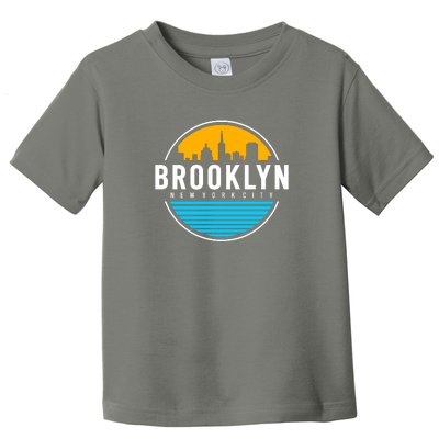 Retro Brooklyn New York City Skyline Toddler T-Shirt