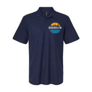 Retro Brooklyn New York City Skyline Softstyle Adult Sport Polo