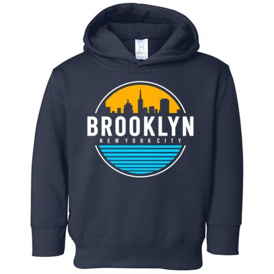 Retro Brooklyn New York City Skyline Toddler Hoodie