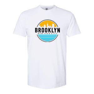 Retro Brooklyn New York City Skyline Softstyle CVC T-Shirt