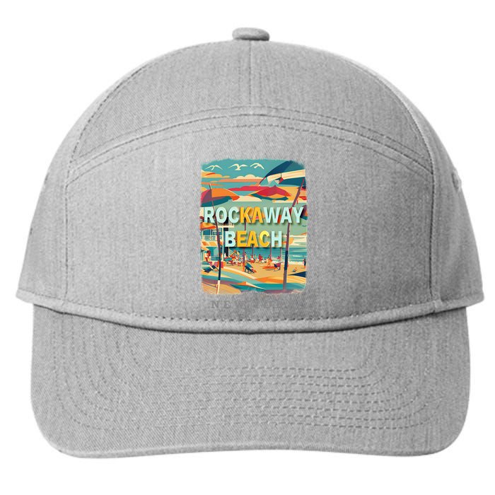 Rockaway Beach New York Queens Ny Surfing 7-Panel Snapback Hat