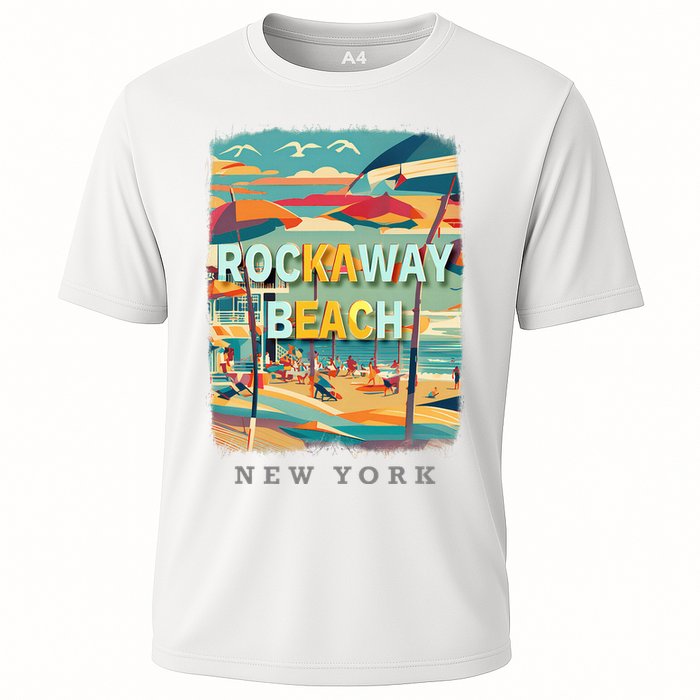 Rockaway Beach New York Queens Ny Surfing Cooling Performance Crew T-Shirt