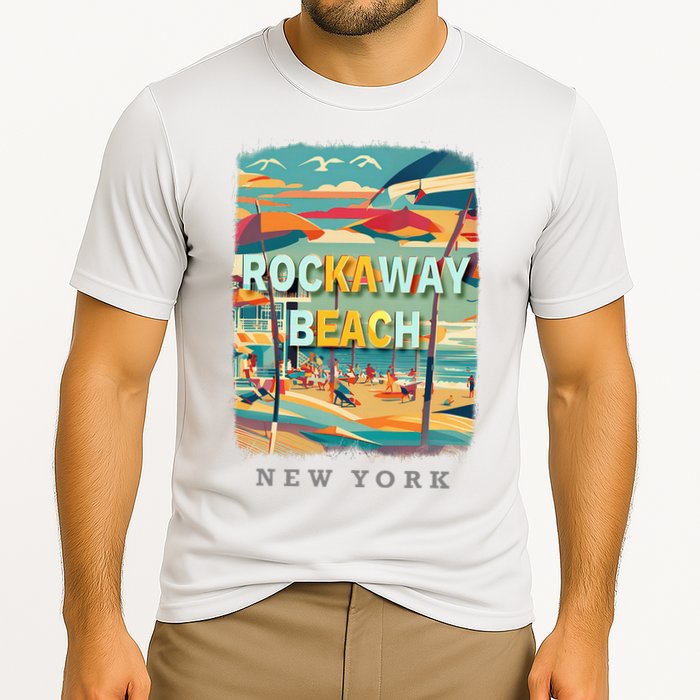 Rockaway Beach New York Queens Ny Surfing Cooling Performance Crew T-Shirt