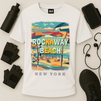 Rockaway Beach New York Queens Ny Surfing Cooling Performance Crew T-Shirt
