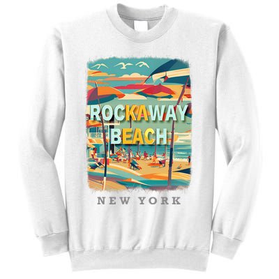 Rockaway Beach New York Queens Ny Surfing Sweatshirt
