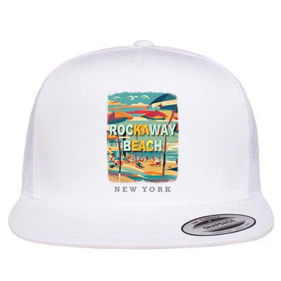 Rockaway Beach New York Queens Ny Surfing Flatbill Hat