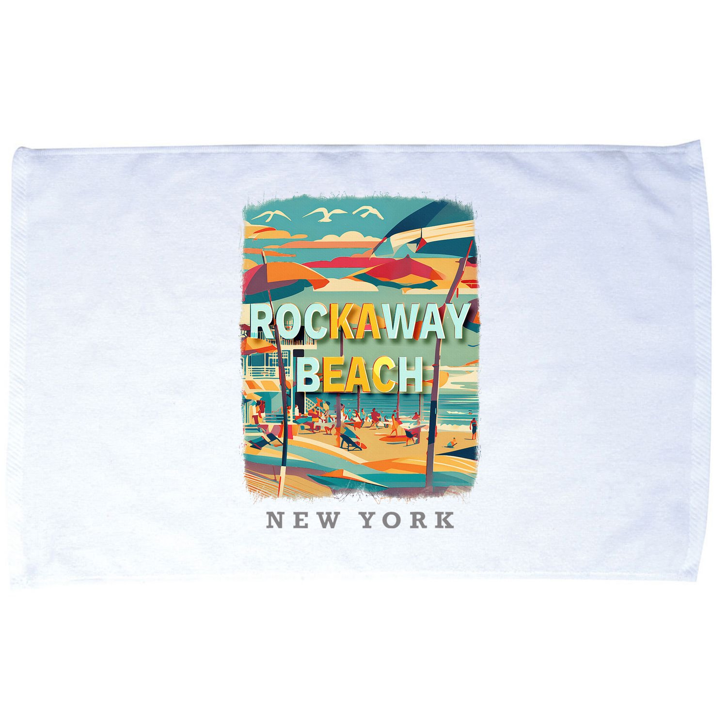 Rockaway Beach New York Queens Ny Surfing Microfiber Hand Towel
