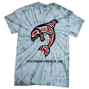 Rockaway Beach Oregon Native American Orca Killer Whale Tie-Dye T-Shirt