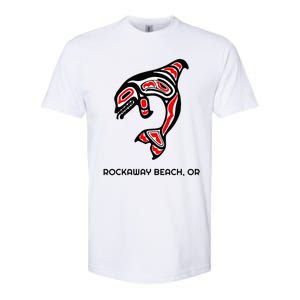 Rockaway Beach Oregon Native American Orca Killer Whale Softstyle CVC T-Shirt