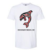 Rockaway Beach Oregon Native American Orca Killer Whale Softstyle CVC T-Shirt