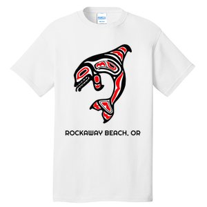 Rockaway Beach Oregon Native American Orca Killer Whale Tall T-Shirt