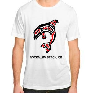 Rockaway Beach Oregon Native American Orca Killer Whale Adult ChromaSoft Performance T-Shirt