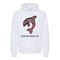 Rockaway Beach Oregon Native American Orca Killer Whale Premium Hoodie