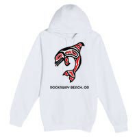 Rockaway Beach Oregon Native American Orca Killer Whale Premium Pullover Hoodie