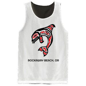 Rockaway Beach Oregon Native American Orca Killer Whale Mesh Reversible Basketball Jersey Tank