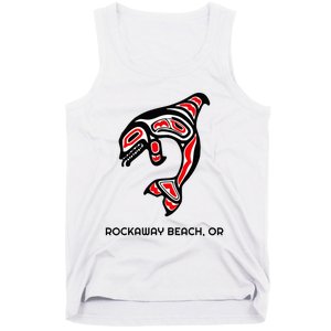 Rockaway Beach Oregon Native American Orca Killer Whale Tank Top