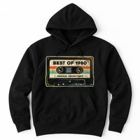 Retro Best Of 1980 Mixtape Vintage 44th Birthday Cassette Hoodie