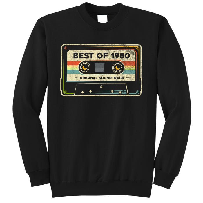 Retro Best Of 1980 Mixtape Vintage 44th Birthday Cassette Sweatshirt