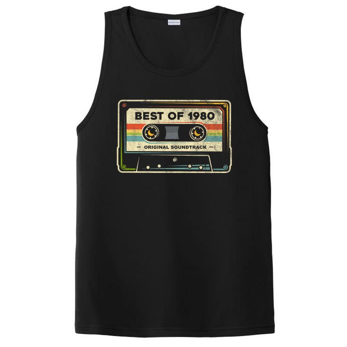 Retro Best Of 1980 Mixtape Vintage 44th Birthday Cassette PosiCharge Competitor Tank