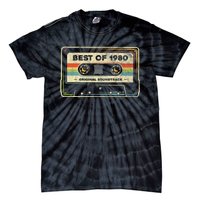 Retro Best Of 1980 Mixtape Vintage 44th Birthday Cassette Tie-Dye T-Shirt