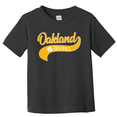 Retro Baseball Oakland Vintage Swoosh Toddler T-Shirt